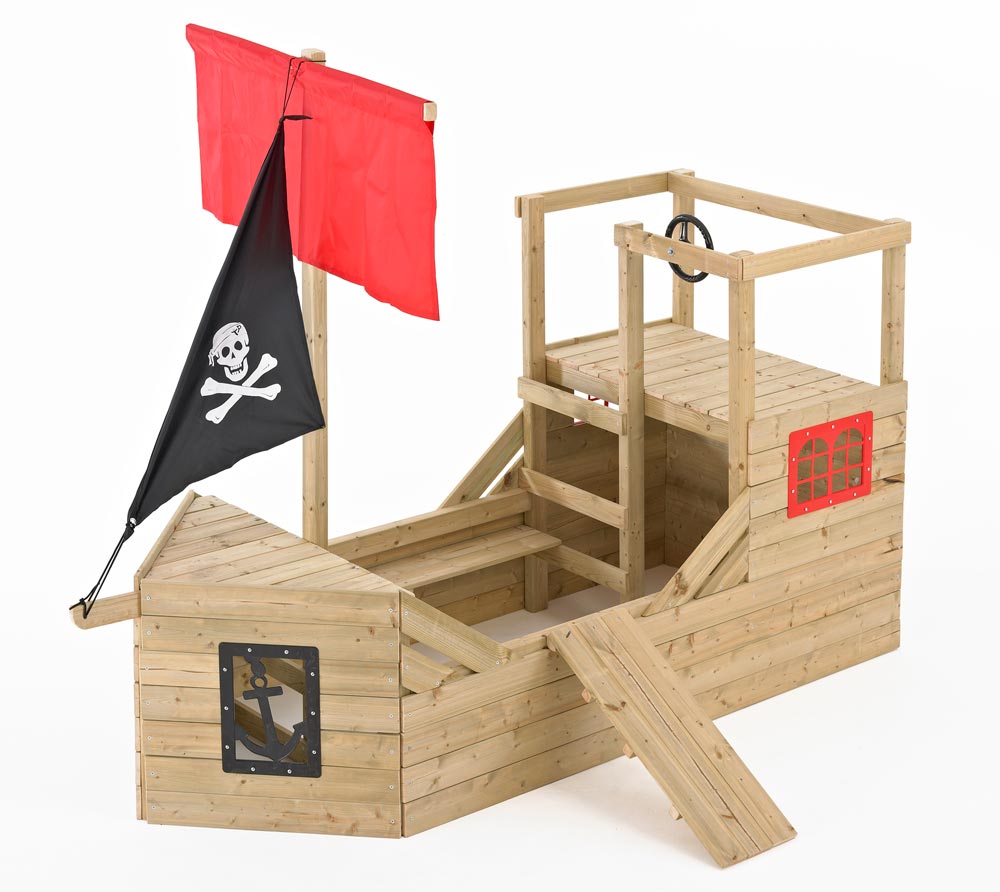 Holz Spielhaus Piratenschiff