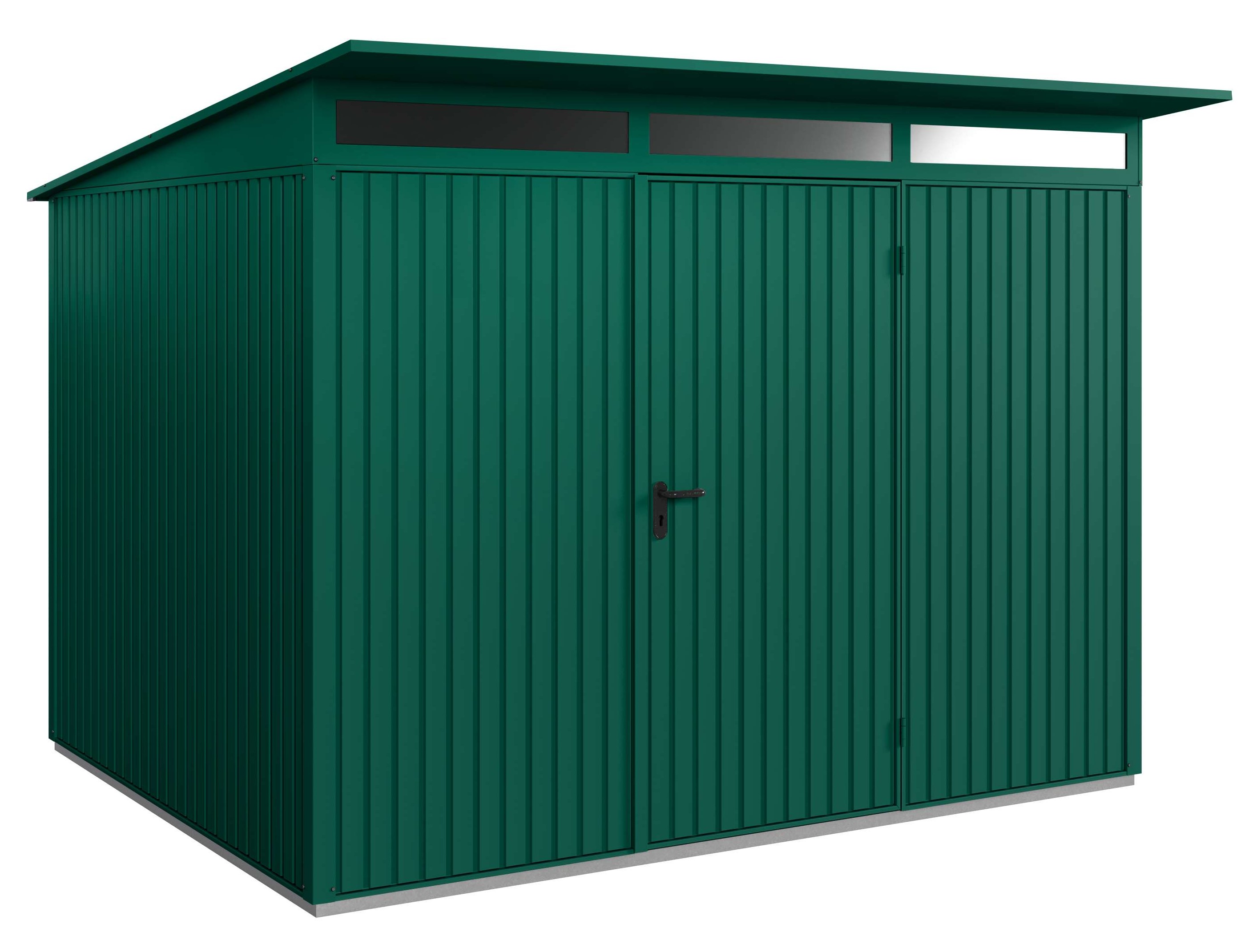 Hörmann Gerätehaus Classic-Pultdach Typ3 RAL6005 1flgl-Türe Hörmann Gerätehaus Classic-Pultdach Typ3 RAL6005 1flgl-Türe