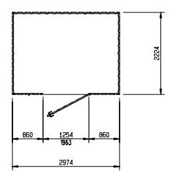 1-flg. Türe an langer Seite C