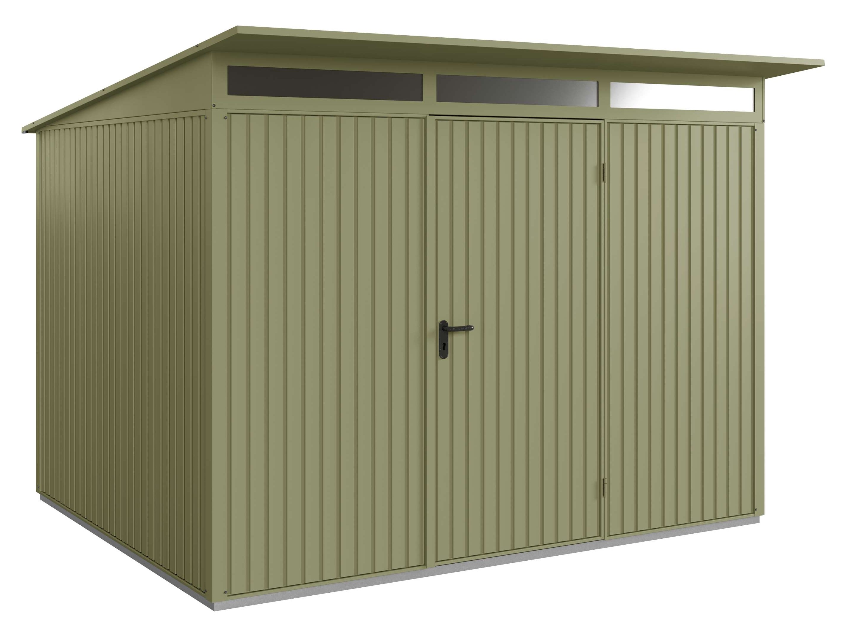 Hörmann Gerätehaus Classic-Pultdach Typ3 RAL6013 1flgl-Türe Hörmann Gerätehaus Classic-Pultdach Typ3 RAL6013 1flgl-Türe