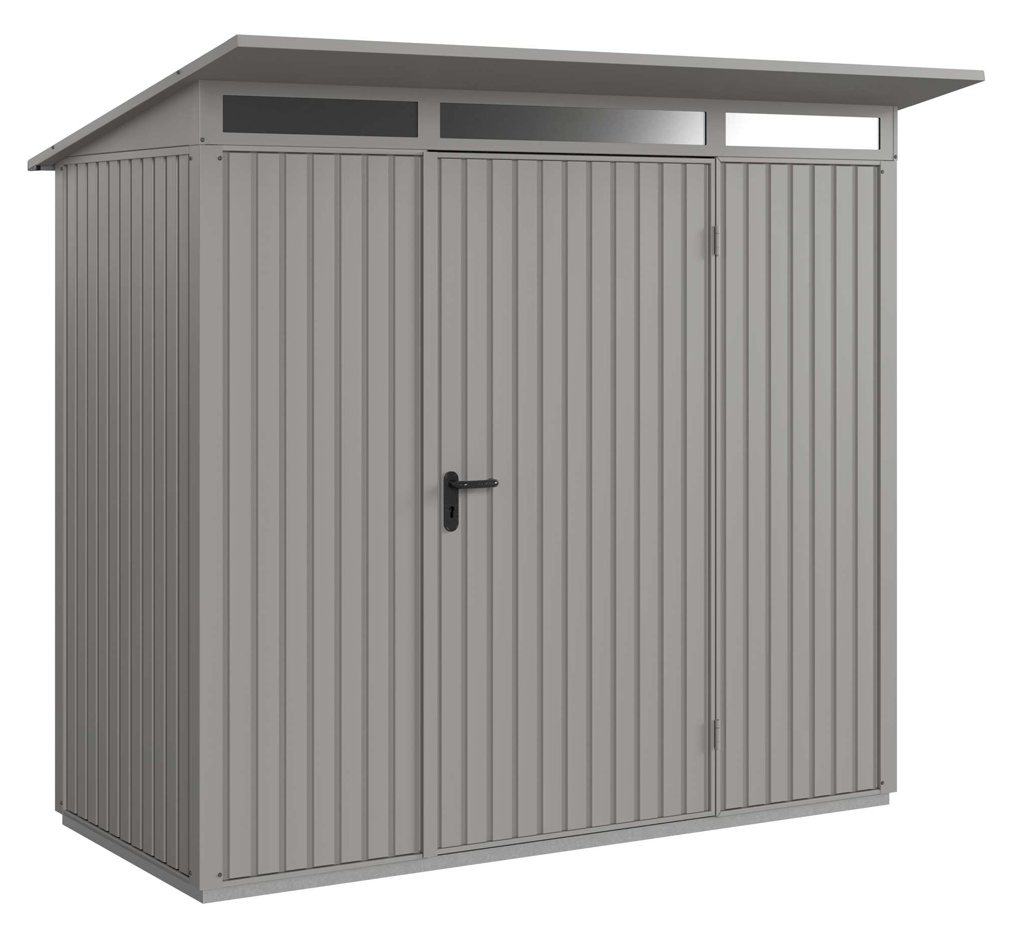 Hörmann Gerätehaus Classic-Pultdach Typ1 RAL9007 1flgl-Türe Hörmann Gerätehaus Classic-Pultdach Typ1 RAL9007 1flgl-Türe