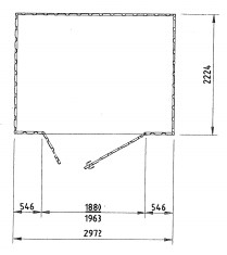 2-flg. Türe an langer Seite C