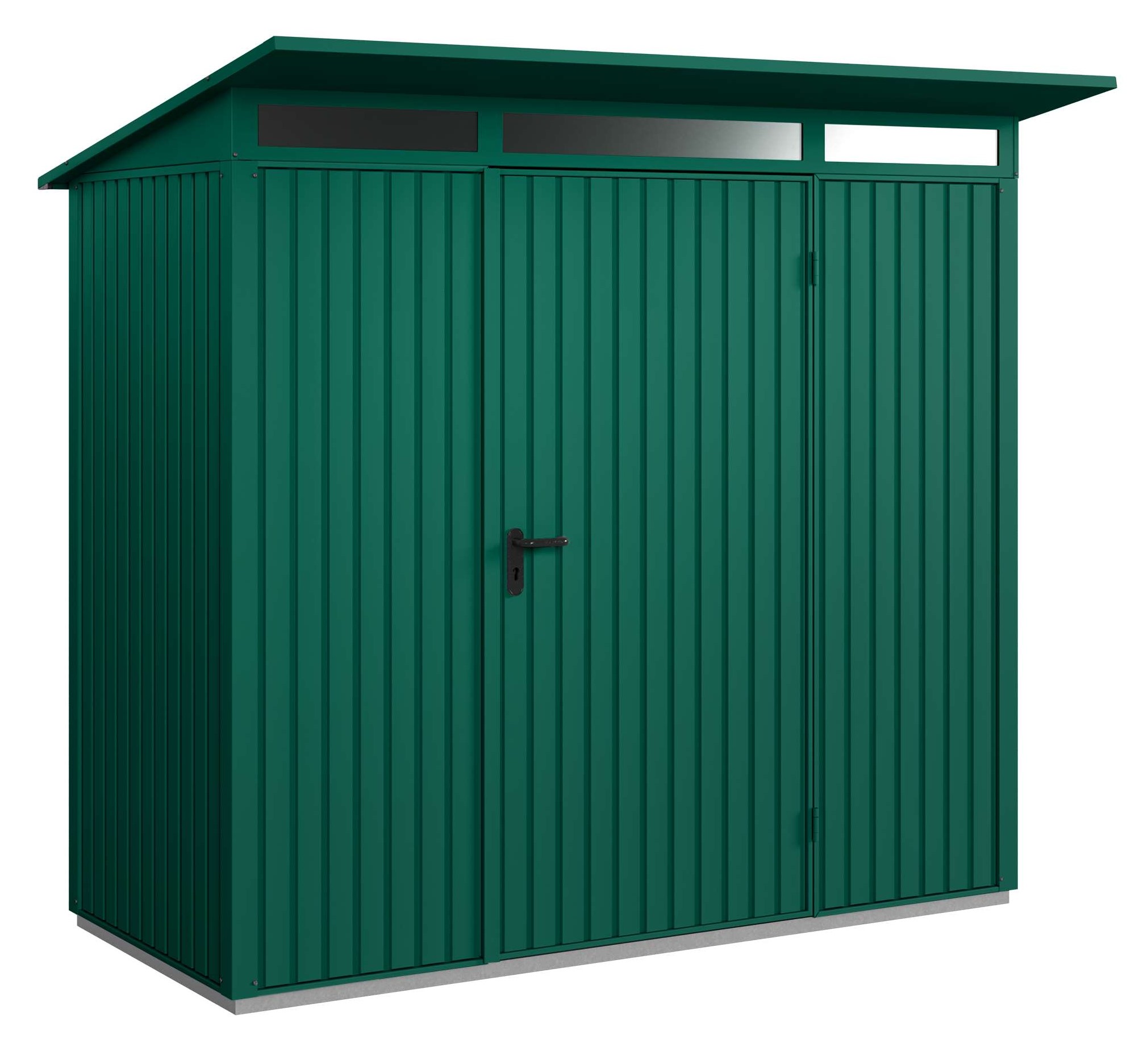 Hörmann Gerätehaus Classic-Pultdach Typ1 RAL6005 1flgl-Türe Hörmann Gerätehaus Classic-Pultdach Typ1 RAL6005 1flgl-Türe