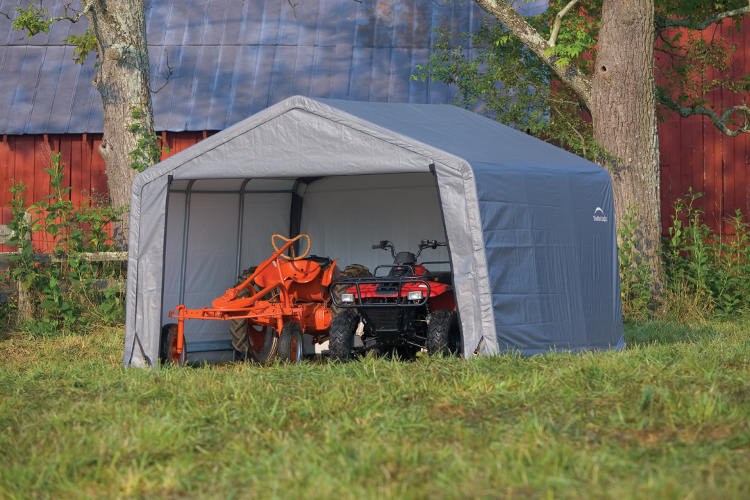 70443EU_001 Shelter Logic Foliengerätehaus & Weidezelt 370 x 370 cm