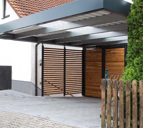 0006741-transparente-dachbahn Teiltransparentes Dach des Siebau Carports