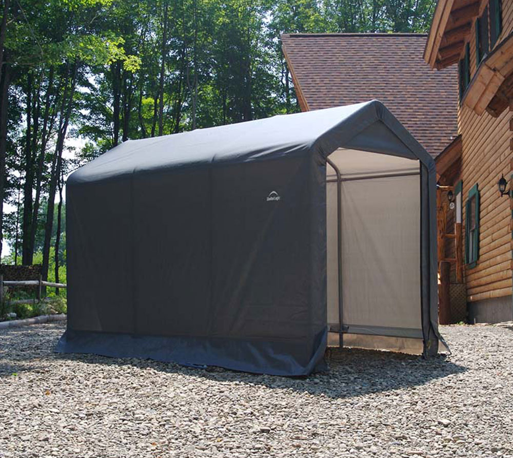 Foliengerätehaus Zeltgarage 180x300 grau Foliengerätehaus Zeltgarage 180x300 grau
