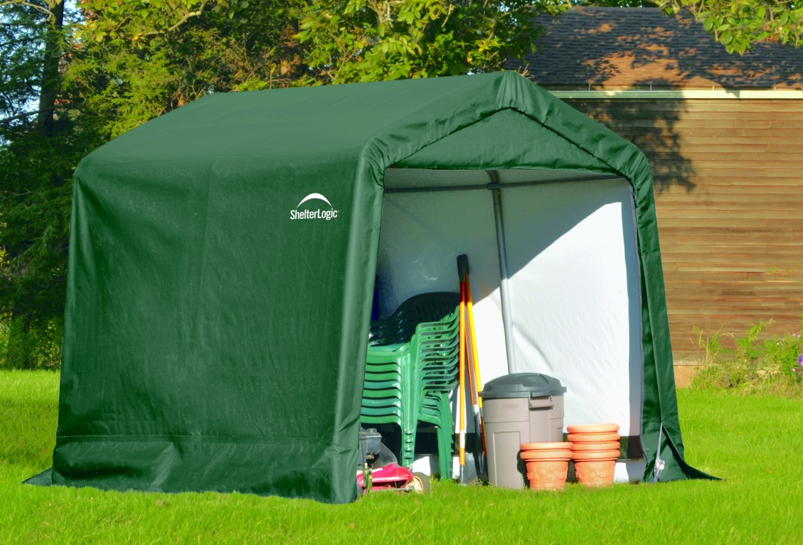 0006302-folien-geratehaus-shed-in-a-box-576-m57235ee921bb5 ShelterLogic Foliengerätehaus 240x240 cm grün