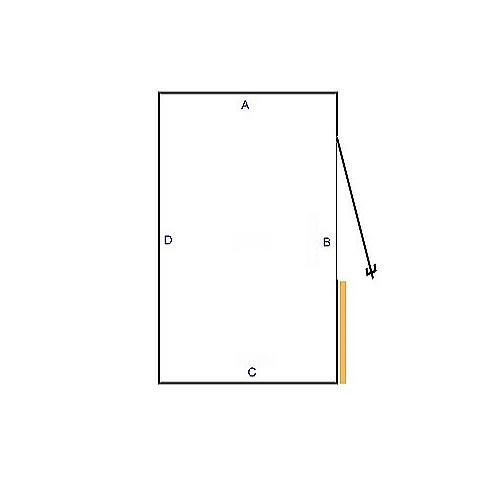 Drittel Wand Pos 2 Türe